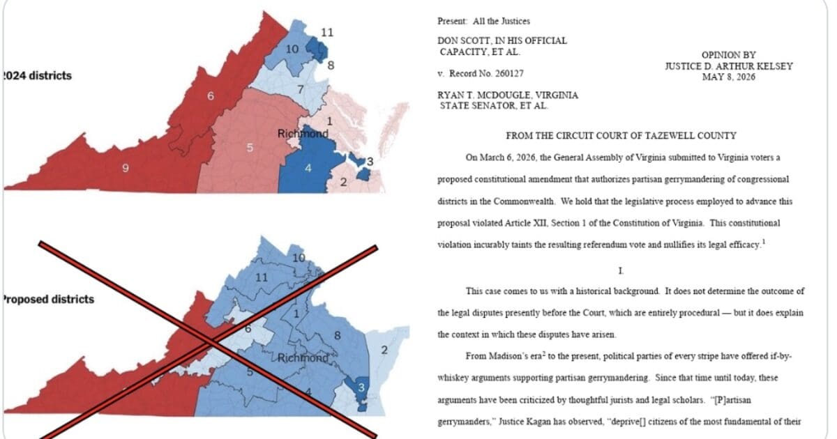 Virginia Supreme Court Rejects Democratic Redistricting Map