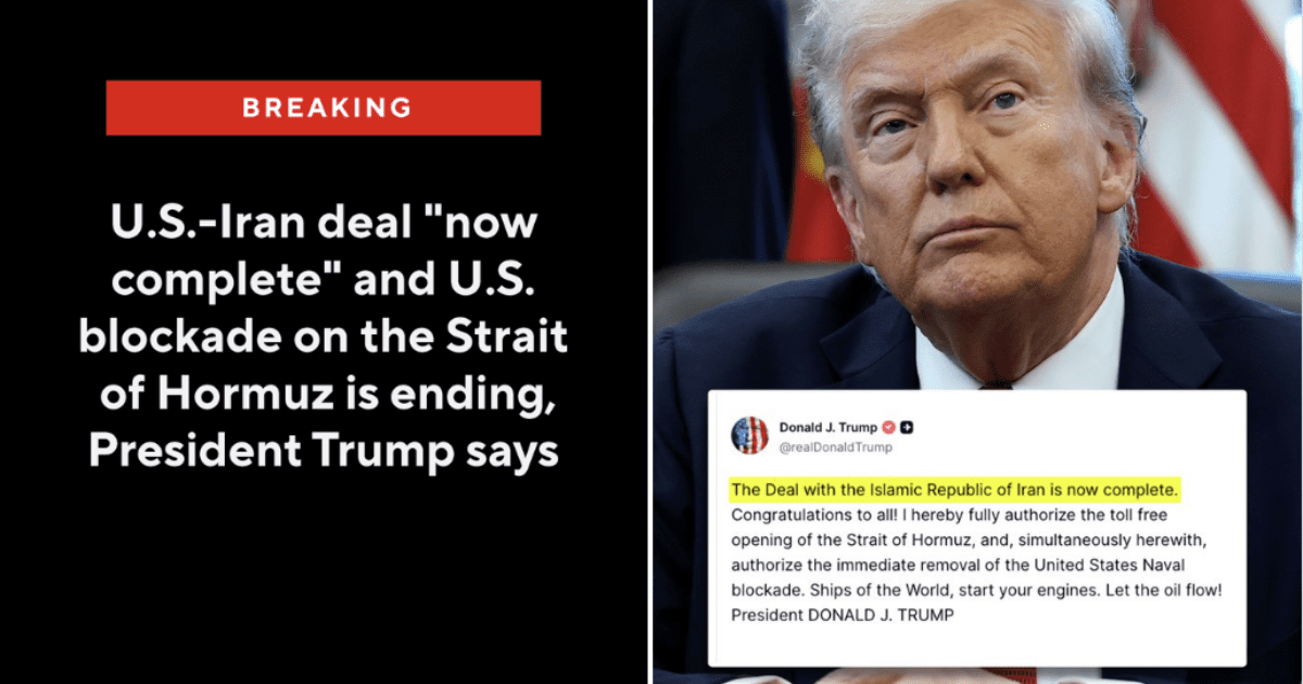 Trump Announces US and Iran Have Reached Peace Deal
