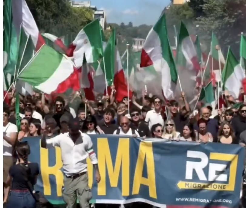 Tens of Thousands March in Rome for Mass Migrant Deportations