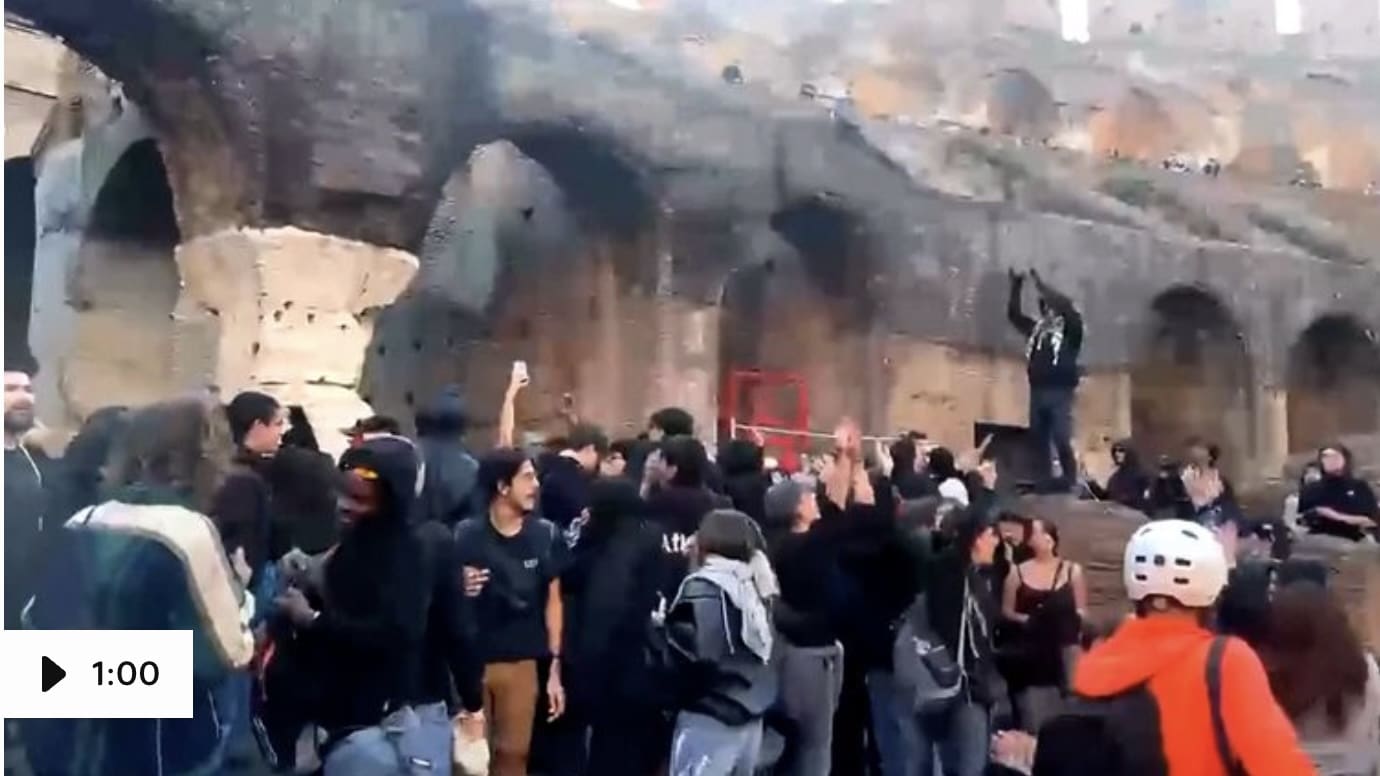 Muslim and Antifa Rioters Storm the World-Renowned Colosseum in Rome