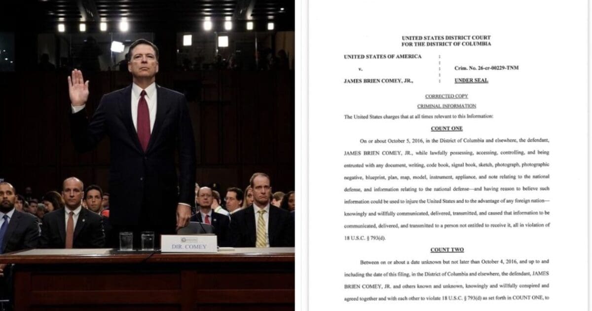 Former FBI Director Comey Criminally Charged Under Espionage Act For Leaking National Defense Information